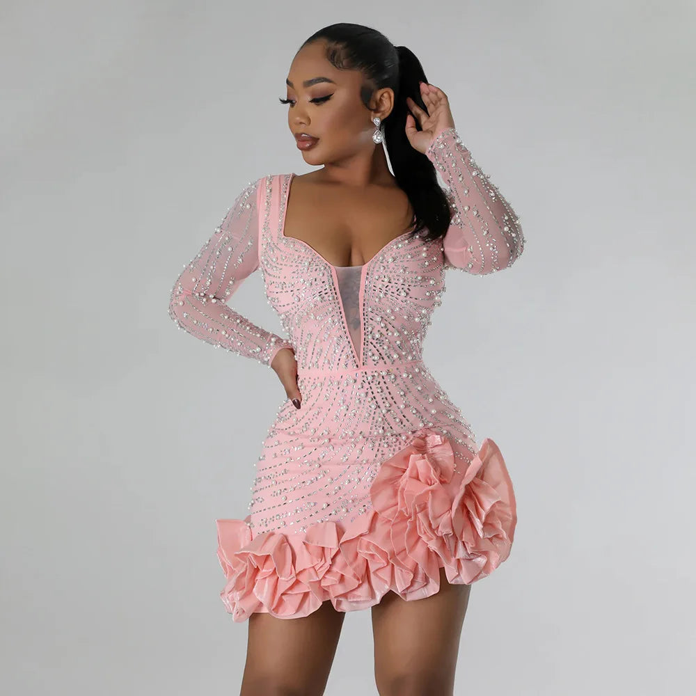 Women's Glittering Diamond Party Dress