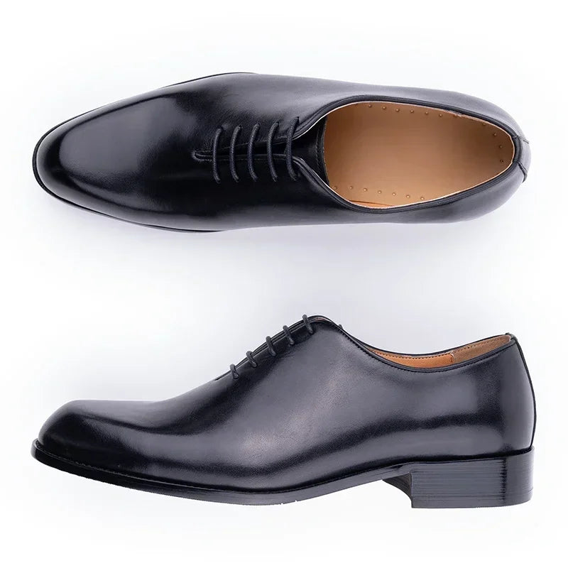 Men’s Coffee Tanned Polished Leather Shoes