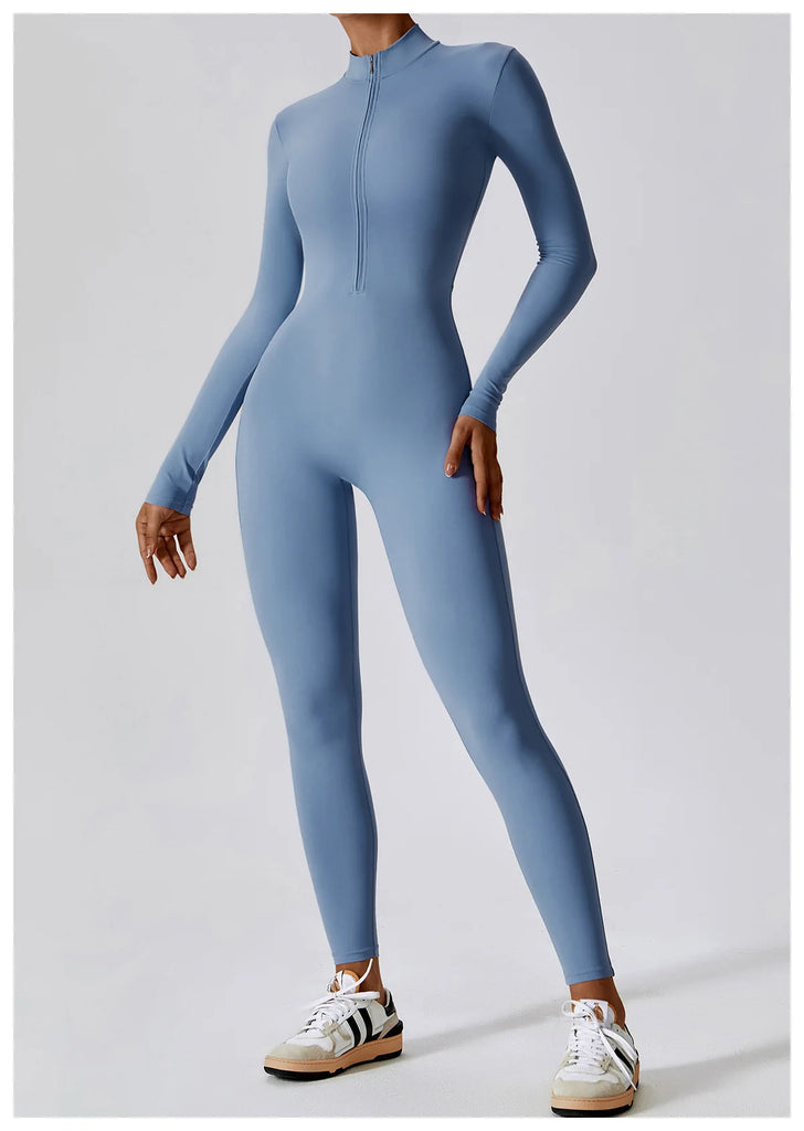 Women’s Luxury Zipper Sports Jumpsuit