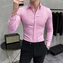 Men’s Solid Color Long Sleeve Shirt