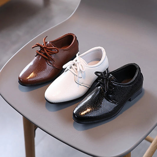 Boys’ Elegant Lace-Up Dress Shoes