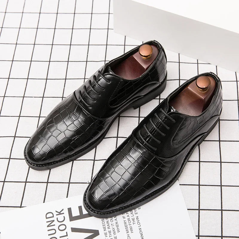 Men’s Italian Style Blue Leather Loafers