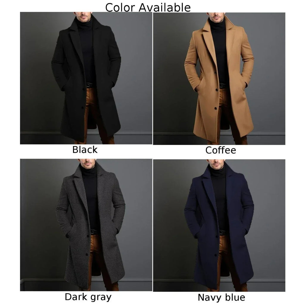 Black Trench Coat For Men