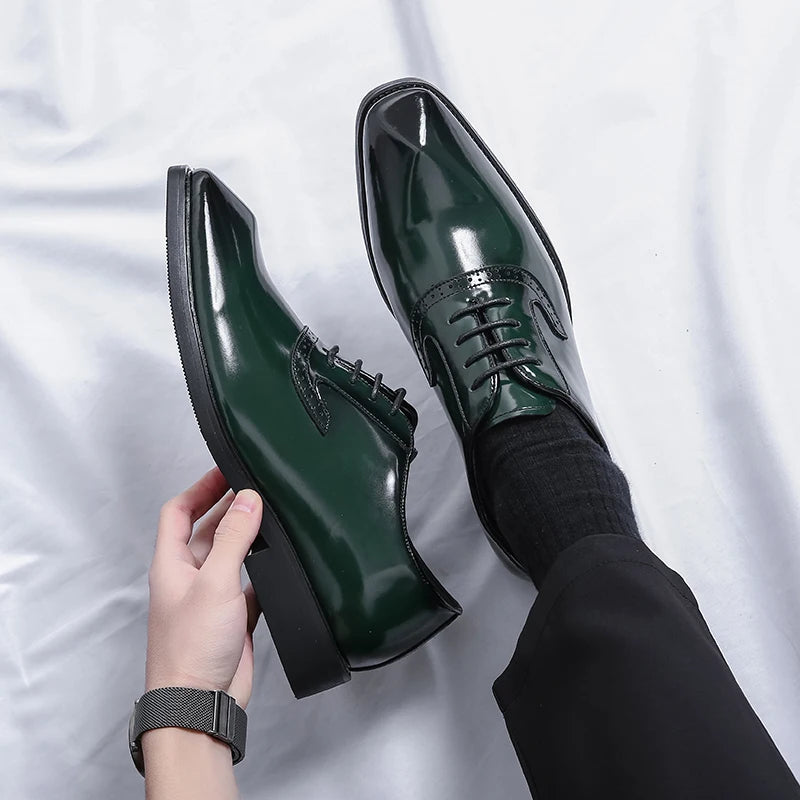 Men’s British Style Height-Boosting Leather Shoes
