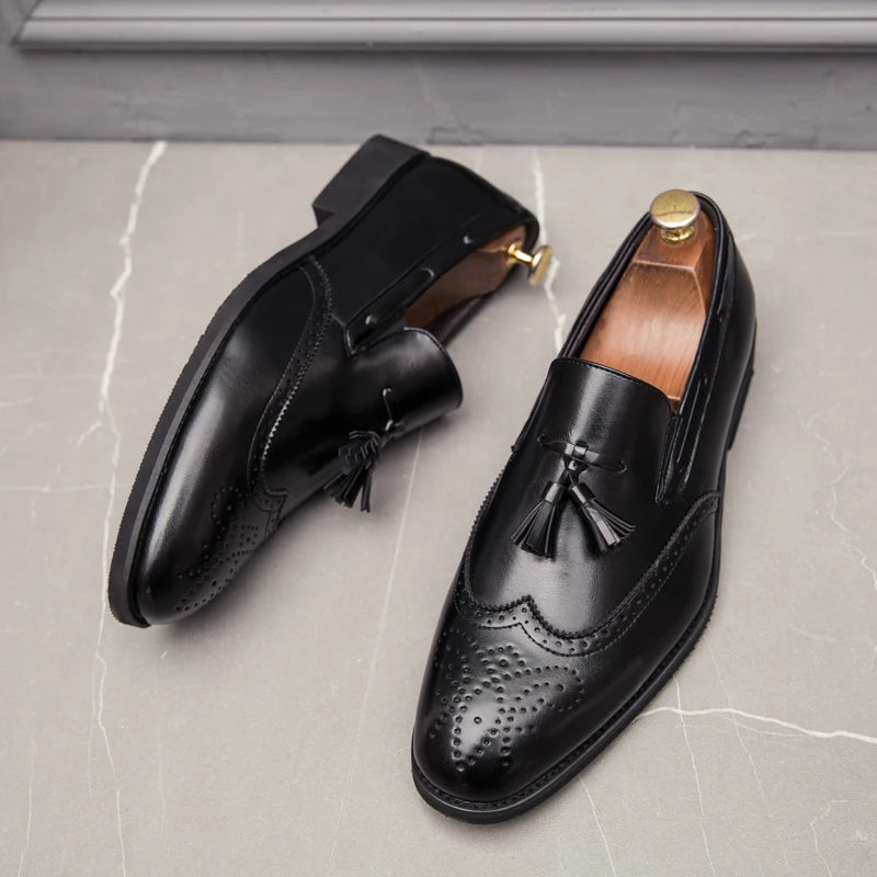 Men’s Premium Tassel Leather Loafers