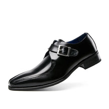 Men’s Classic Buckle Leather Derby Shoes
