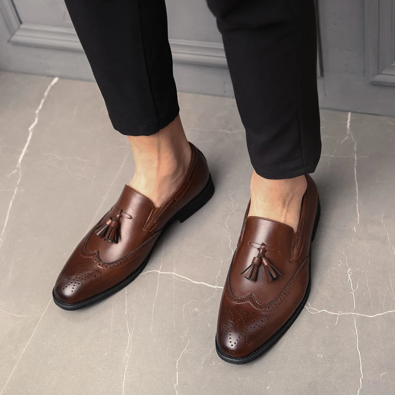 Men’s Premium Tassel Leather Loafers