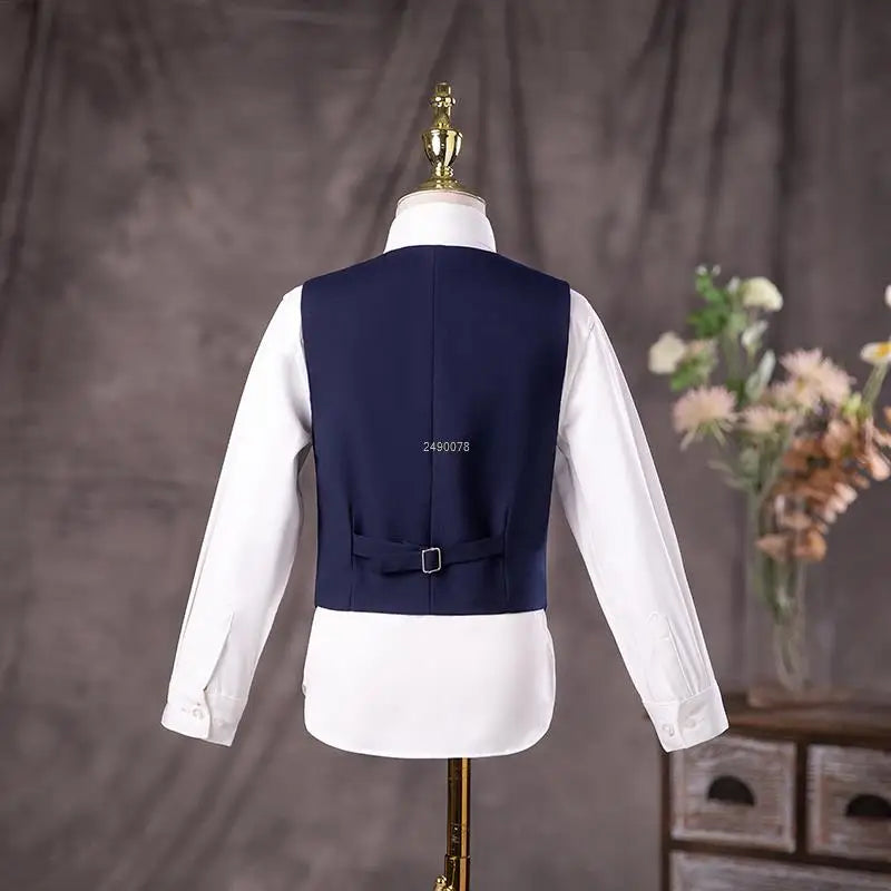 Boys’ Elegant Navy Blue Wedding Suit