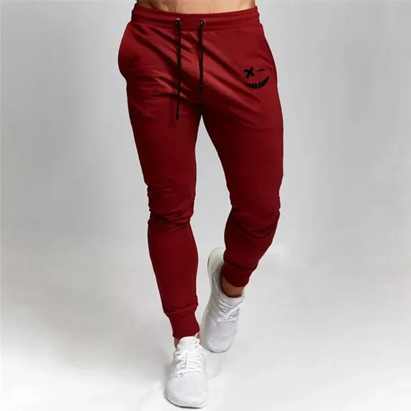Men’s Smiley Face Printed Jogging Pants