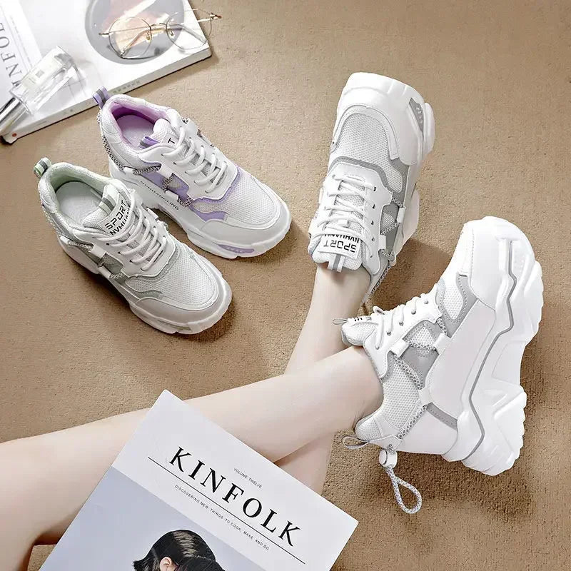 Mesh Breathable Wedge Sneakers for Women