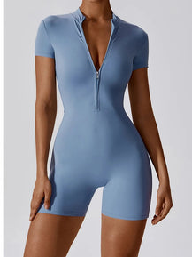 Women’s Luxury Zipper Sports Jumpsuit