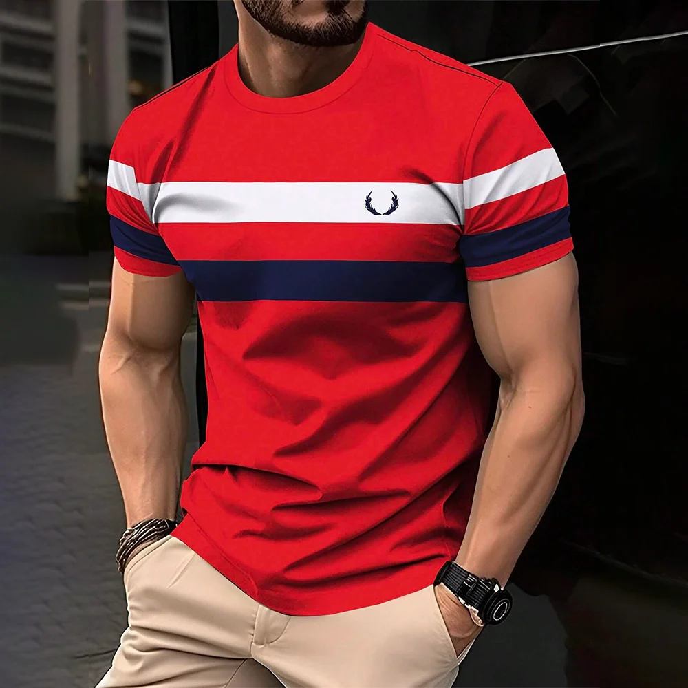 Men’s  Short Sleeve Striped T-Shirt