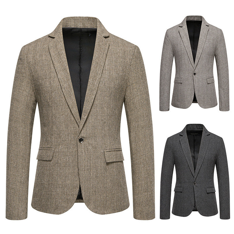 Men’s European Size Woolen Small Coat