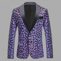Men’s Velvet Sequined Performance Suit