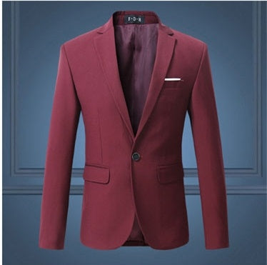 Men’s One-Button Suit for Spring and Autumn