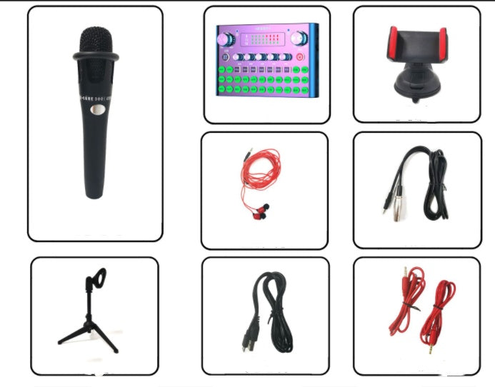 F007 Plus Live Broadcast Microphone Kit