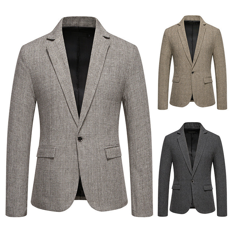 Men’s European Size Woolen Small Coat