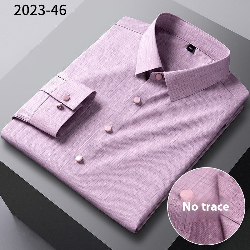 Men’s Striped Bamboo Fiber Long-Sleeve Shirt