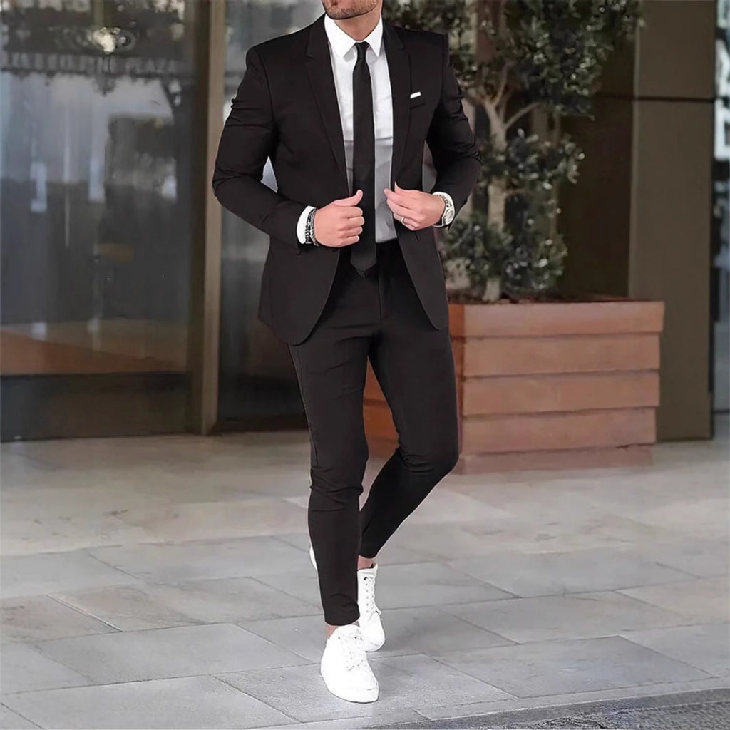Men’s Fashion Two-Piece Slim-Fit Suit