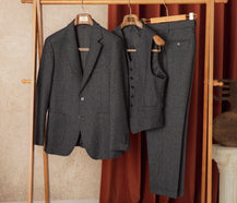 Men’s Retro Herringbone Wool Suit