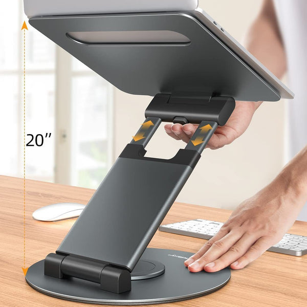 Notebook Bracket, Laptop Bracket Desktop Adjustable Base 360-degree Rotation