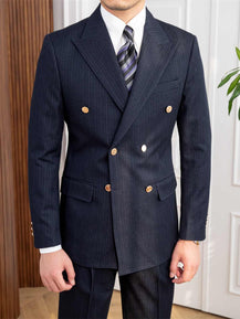 Men’s New Slim Fit Double Breasted Suit