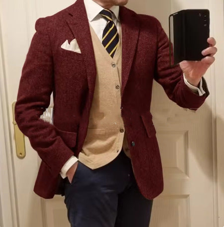 New Men’s Herringbone Suit