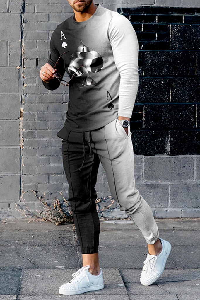 European & American Style Men’s Multi-Color Sports Suit