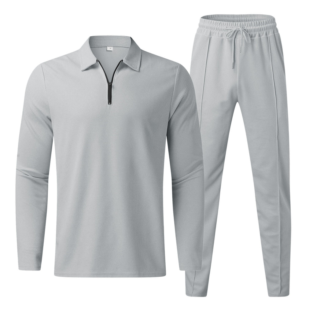 Men’s Long Sleeve T-Shirt Style Jacket with Pants