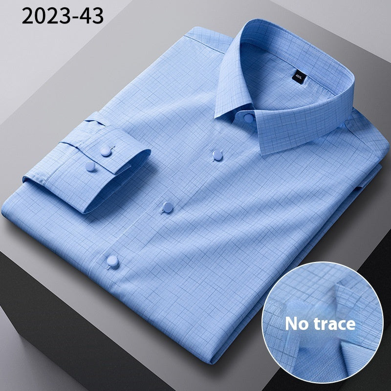 Men’s Striped Bamboo Fiber Long-Sleeve Shirt