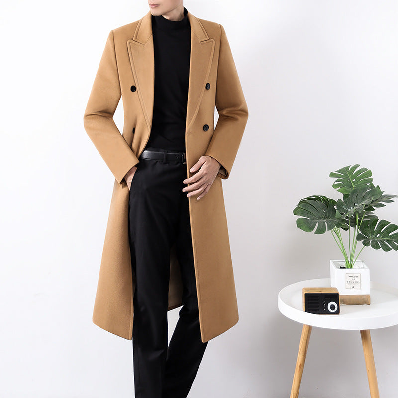 Men’s Long Double-Sided Wool Jacket