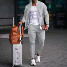 Men’s Baseball Uniform Jacket with Zipper Coat Set