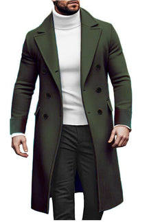 Men’s Double-Breasted Woolen Overcoat