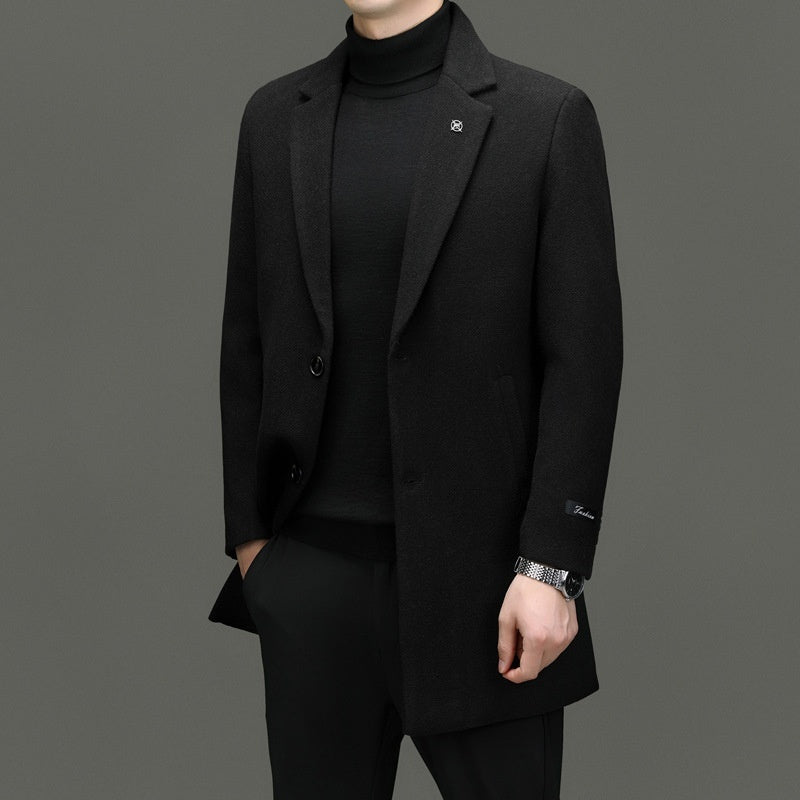 Men’s Seasonal Mid-Length Woolen Coat