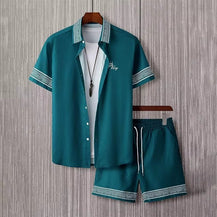 Men’s Summer Vacation Wear Two-Piece Set