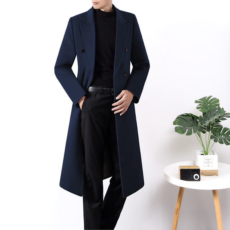 Men’s Long Double-Sided Wool Jacket