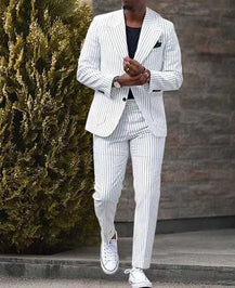 American Style Men’s White Business Suit