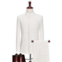 White Zhongshan Suit Set for Men