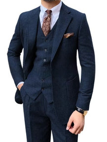 Men’s Herringbone Single Breasted Suit
