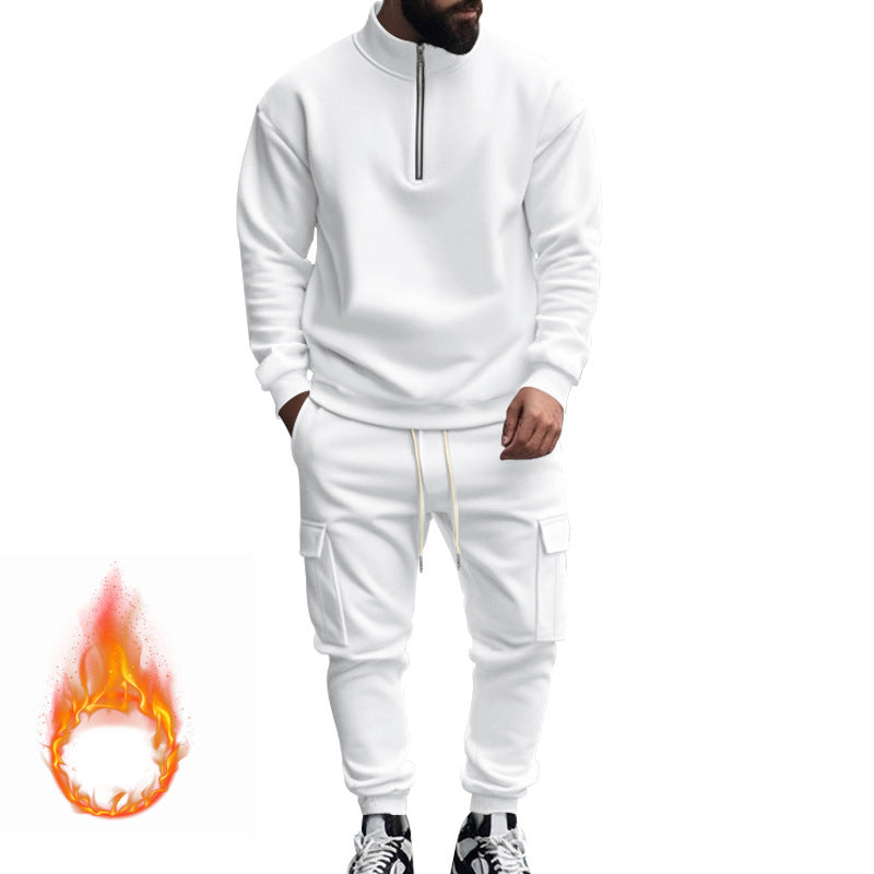 Men’s American Style Fleece-Lined Zipper Jacket