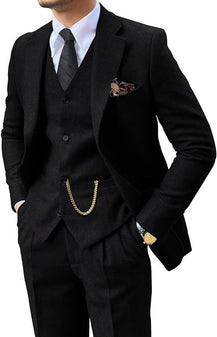 Men’s Herringbone Slim-Fit Suit