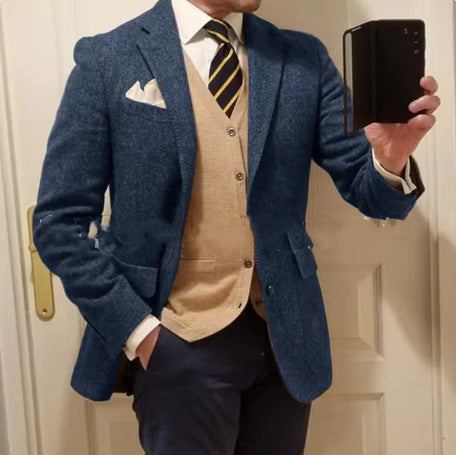 New Men’s Herringbone Suit