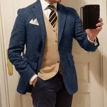 New Men’s Herringbone Suit