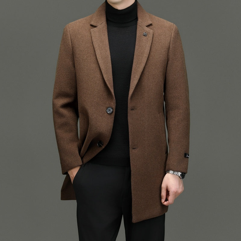 Men’s Seasonal Mid-Length Woolen Coat