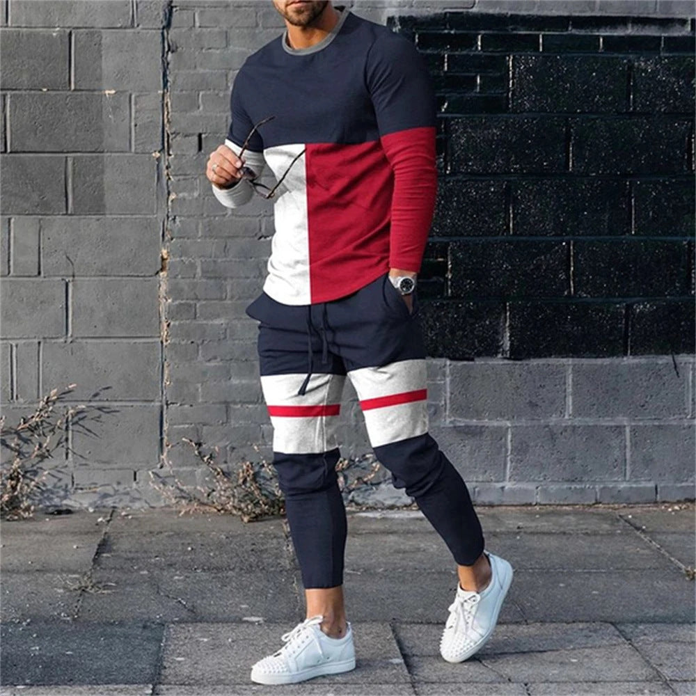 Men’s Trendy 3D Digital Print Casual Set