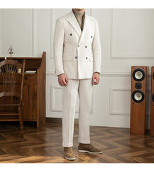 Men’s Stylish Double-Breasted Light Luxury Suit