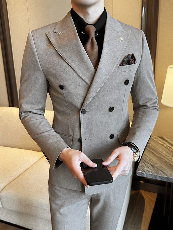 Double-Breasted Business Suit for Men