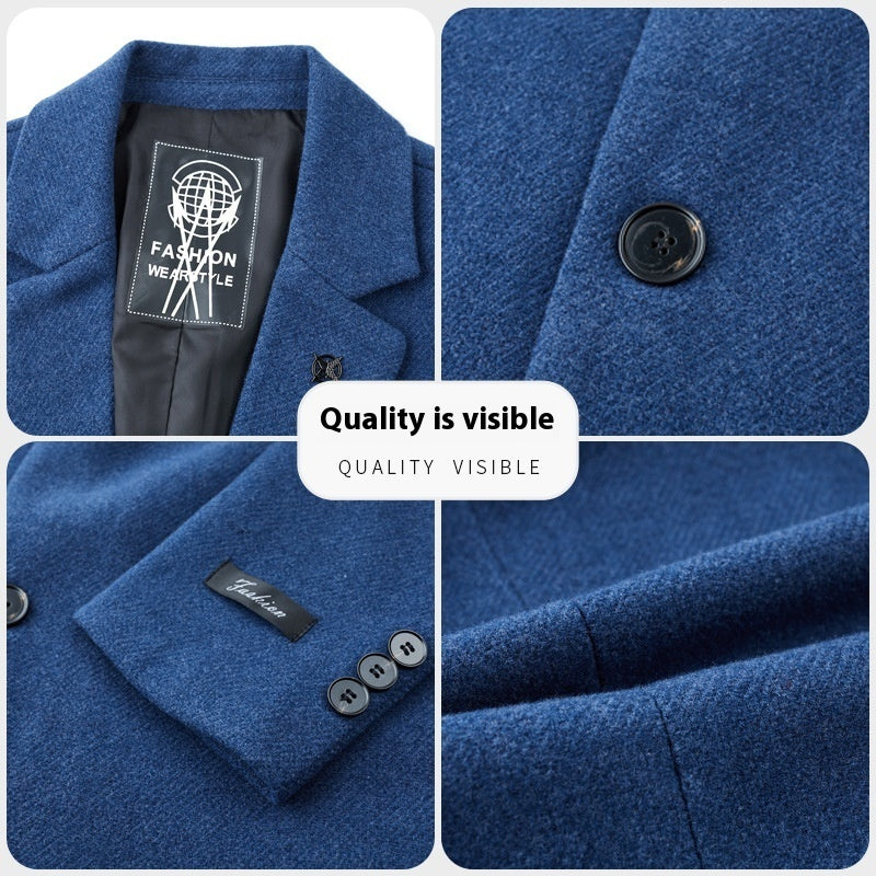 Men’s Seasonal Mid-Length Woolen Coat