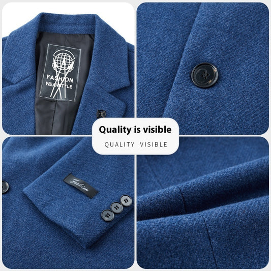 Men’s Seasonal Mid-Length Woolen Coat
