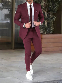 Men’s Fashion Two-Piece Slim-Fit Suit